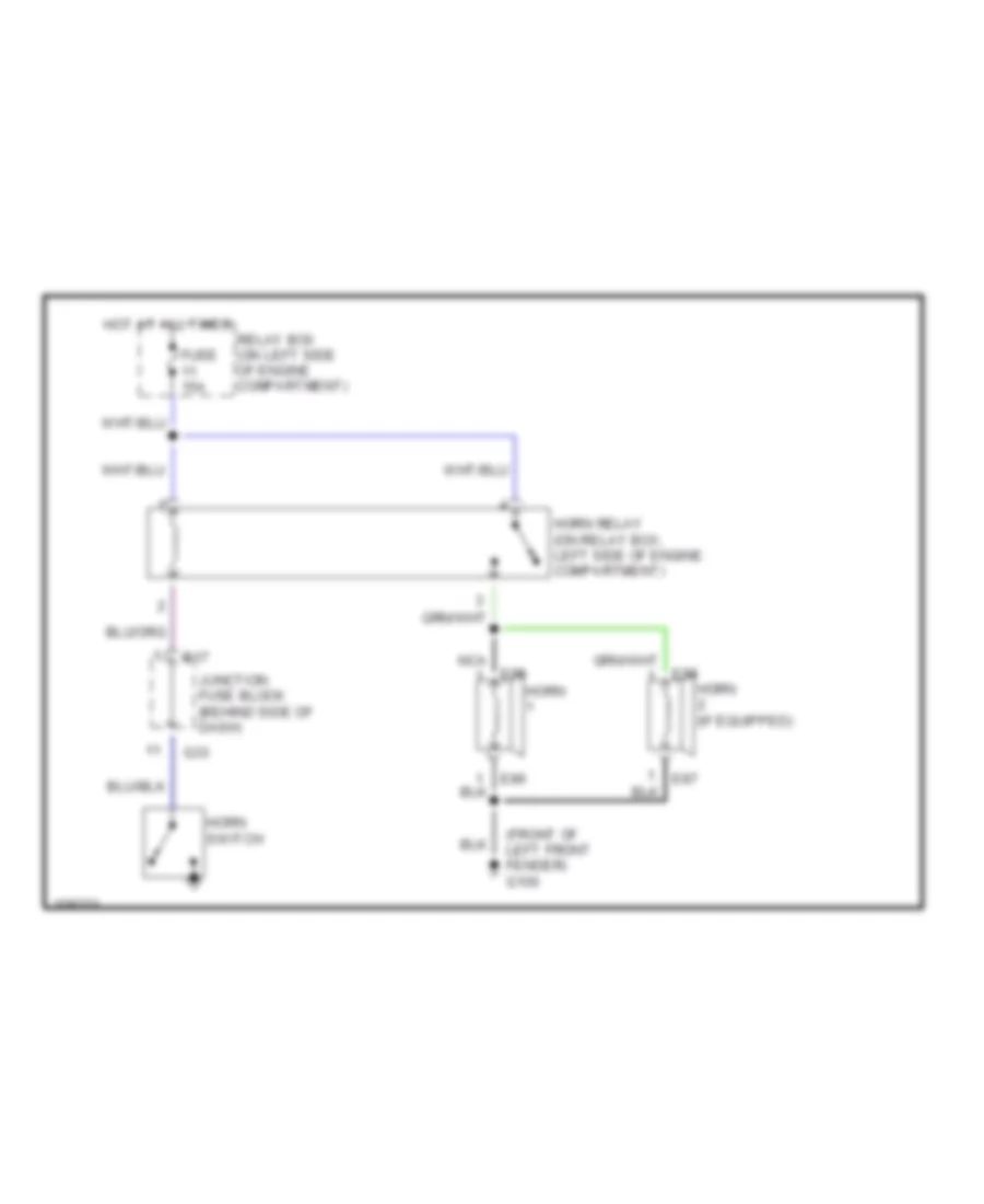 Horn Wiring Diagram for Suzuki Esteem GL 1999