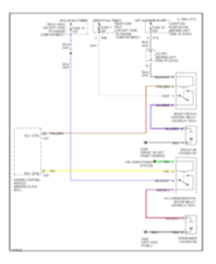 Cooling Fan Wiring Diagram for Suzuki Esteem GLX+ 1999