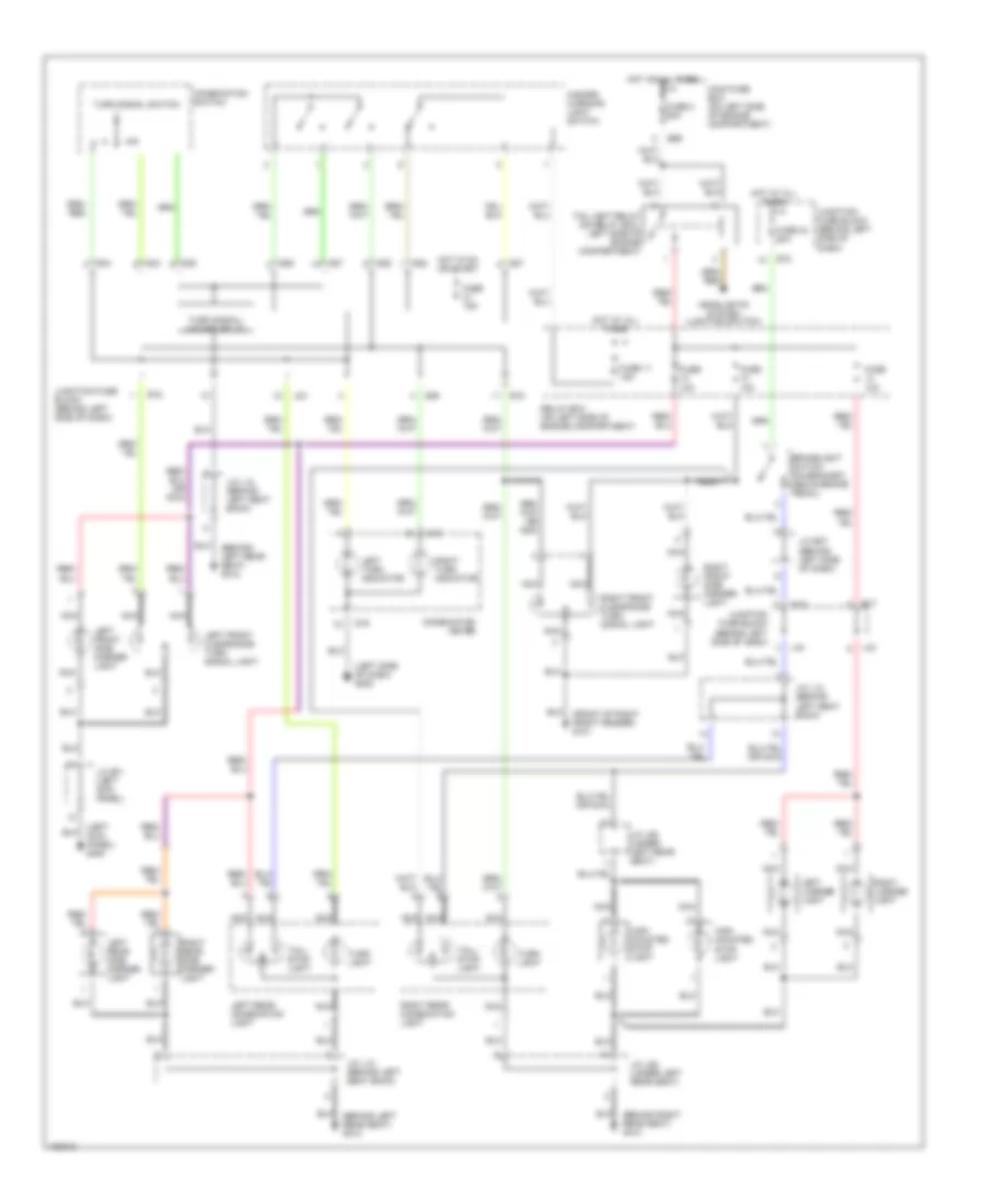 Exterior Lamps Wiring Diagram, Sedan for Suzuki Esteem GLX+ 1999