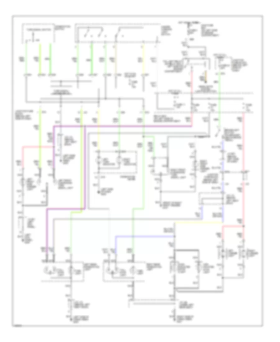 Exterior Lamps Wiring Diagram, Wagon for Suzuki Esteem GLX+ 1999