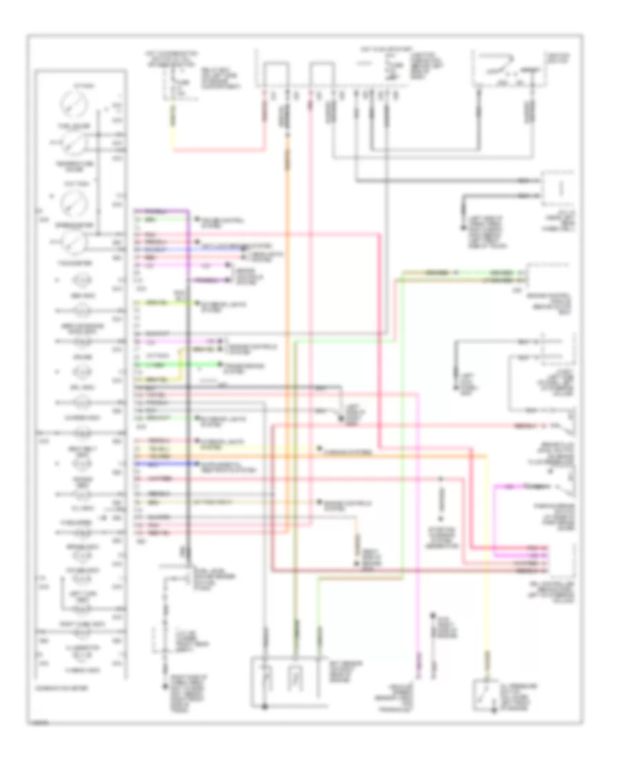 Instrument Cluster Wiring Diagram for Suzuki Esteem GLX+ 1999