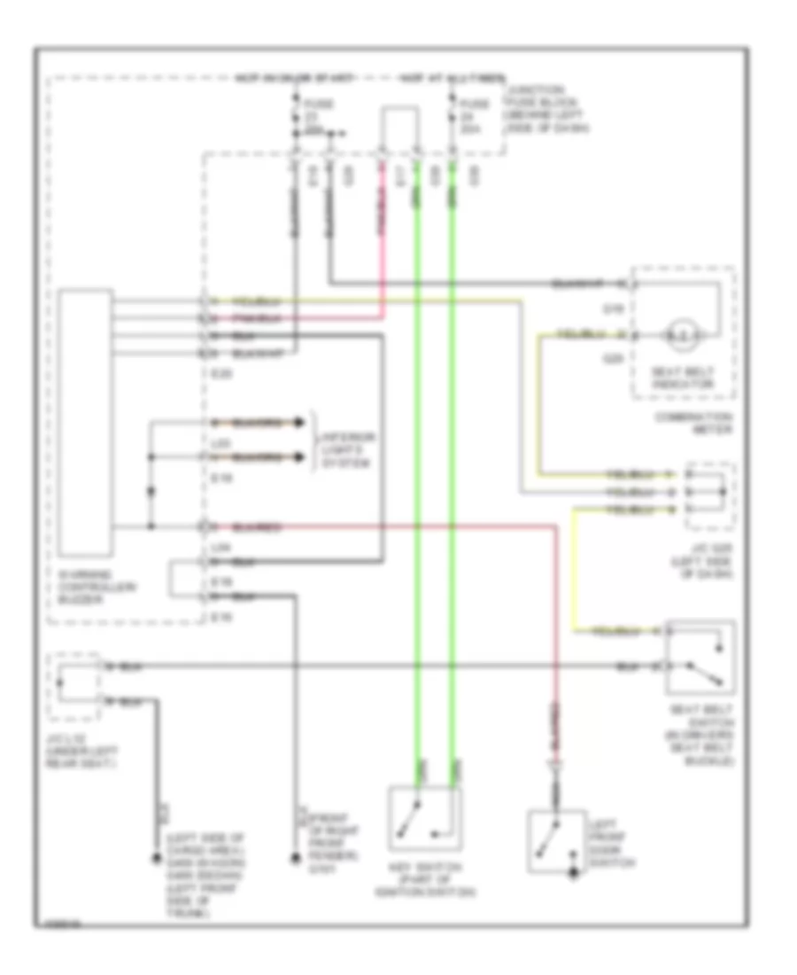 Warning System Wiring Diagrams for Suzuki Esteem GLX+ 1999