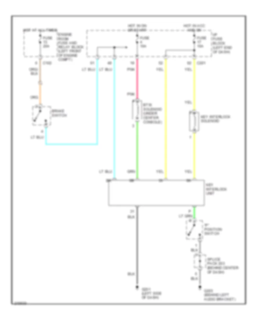 Shift Interlock Wiring Diagram for Suzuki Forenza LX 2005