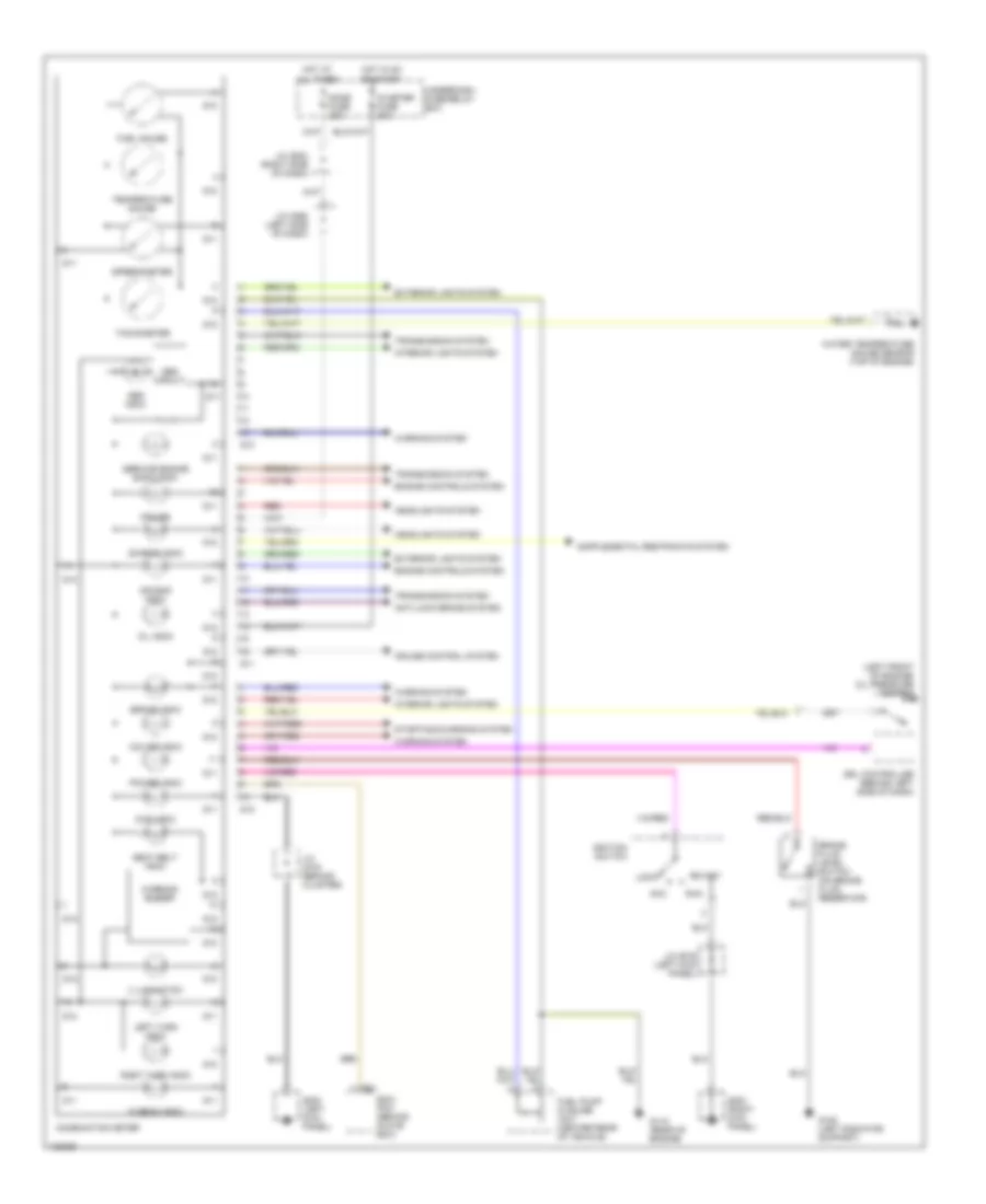 Instrument Cluster Wiring Diagram for Suzuki Grand Vitara JLX 1999