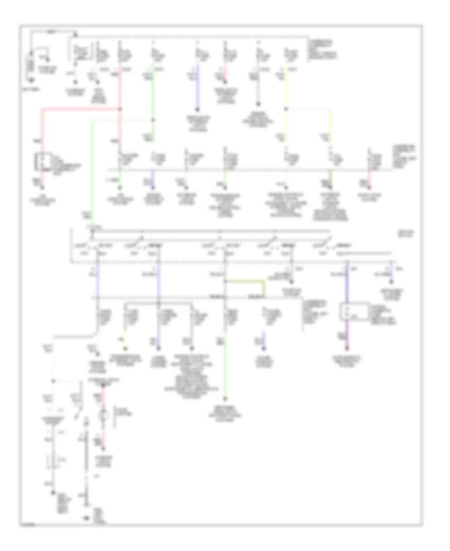 Power Distribution Wiring Diagram for Suzuki Grand Vitara JLX 1999