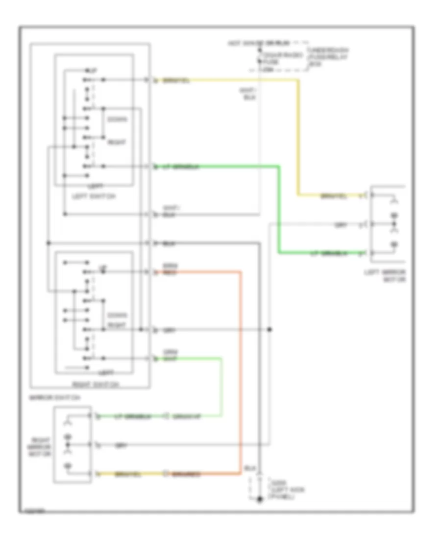 Power Mirror Wiring Diagram for Suzuki Grand Vitara JLX 1999