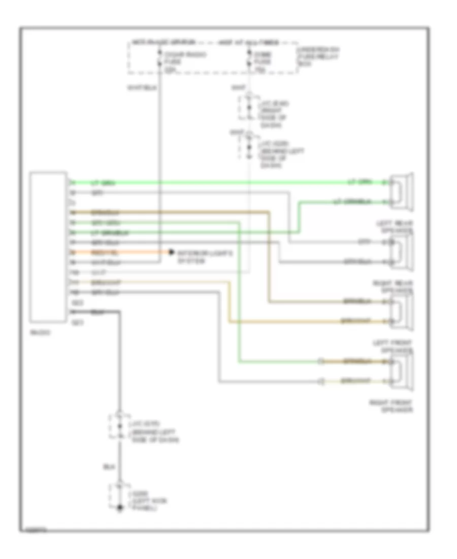 Radio Wiring Diagrams for Suzuki Grand Vitara JLX 1999