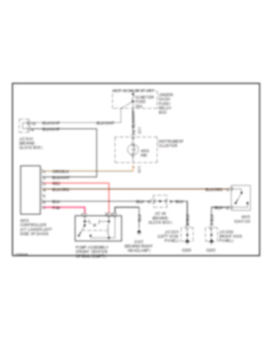 4WD Wiring Diagram for Suzuki Grand Vitara JLX 1999