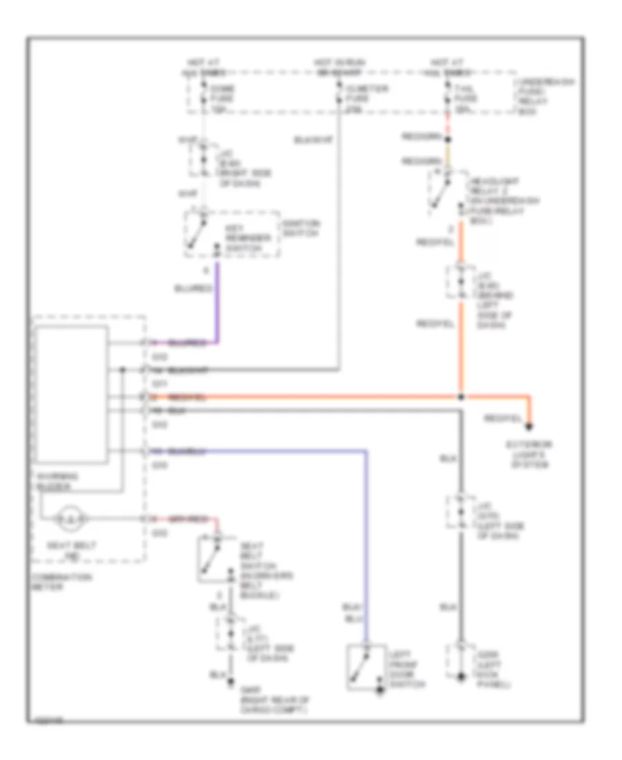 Warning System Wiring Diagrams for Suzuki Grand Vitara JLX 1999