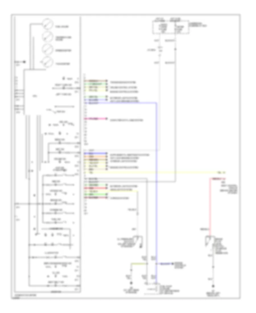 Instrument Cluster Wiring Diagram for Suzuki Grand Vitara EX 2005