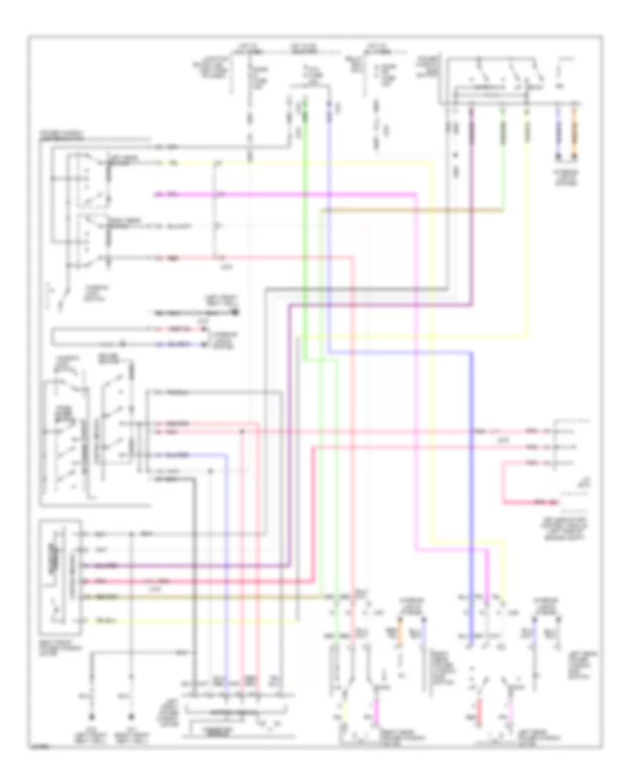 Power Windows Wiring Diagram for Suzuki Kizashi SLS 2010