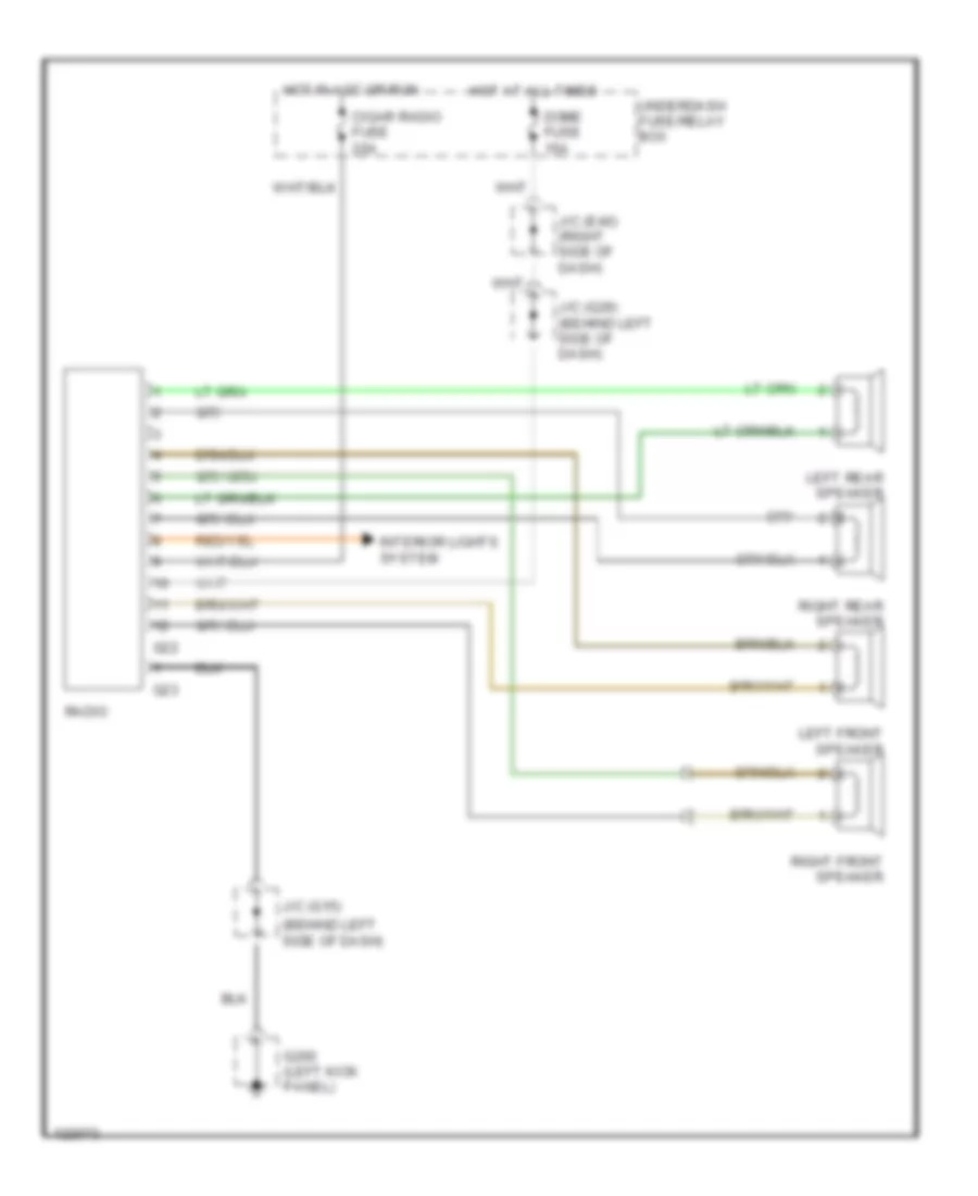 Radio Wiring Diagrams for Suzuki Grand Vitara JS 1999