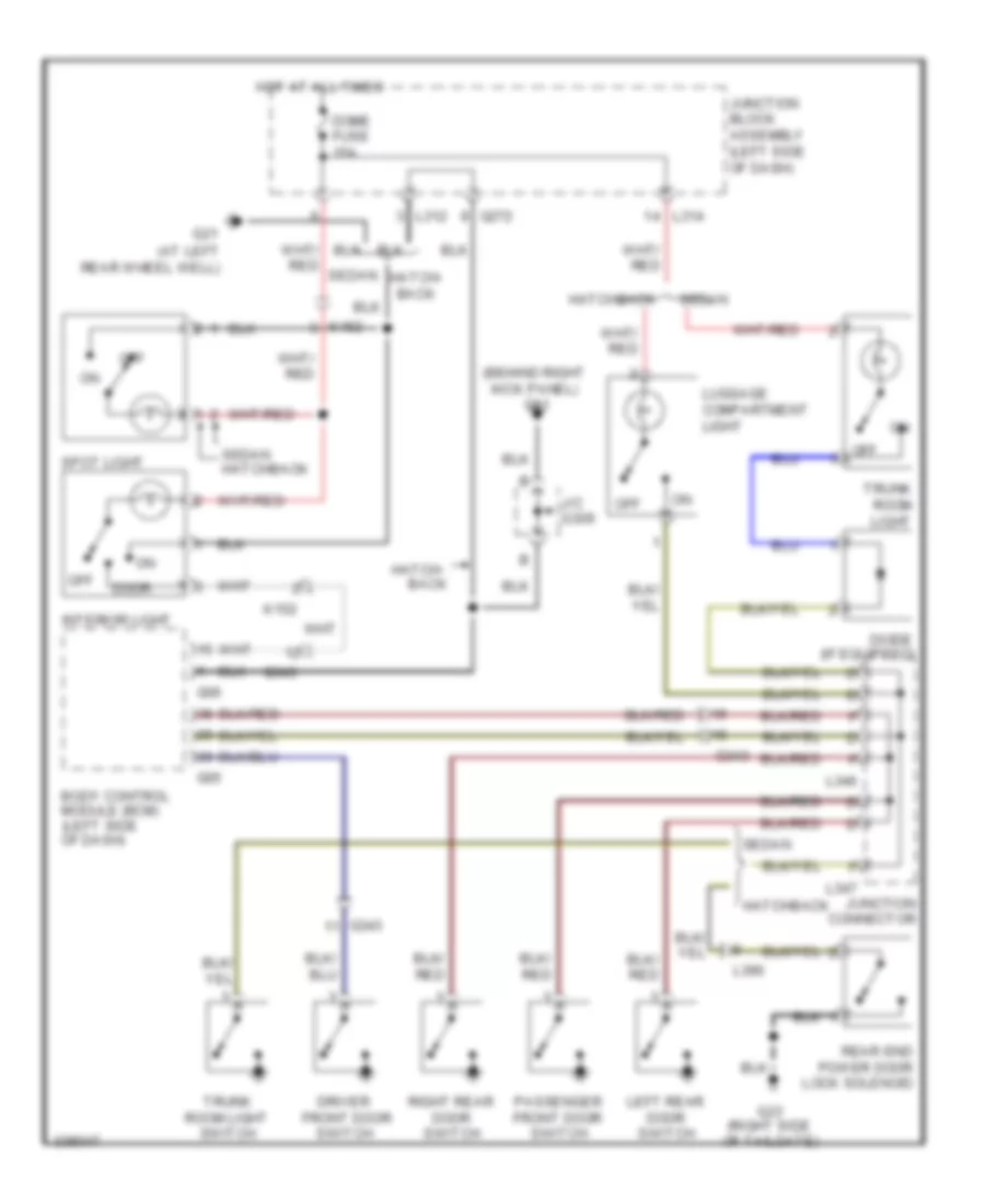 Courtesy Lamps Wiring Diagram for Suzuki SX4 2010