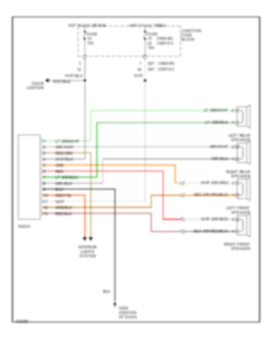 Radio Wiring Diagrams for Suzuki Swift 1999