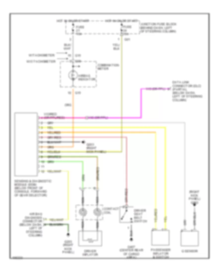 Supplemental Restraint Wiring Diagram for Suzuki Swift 1999