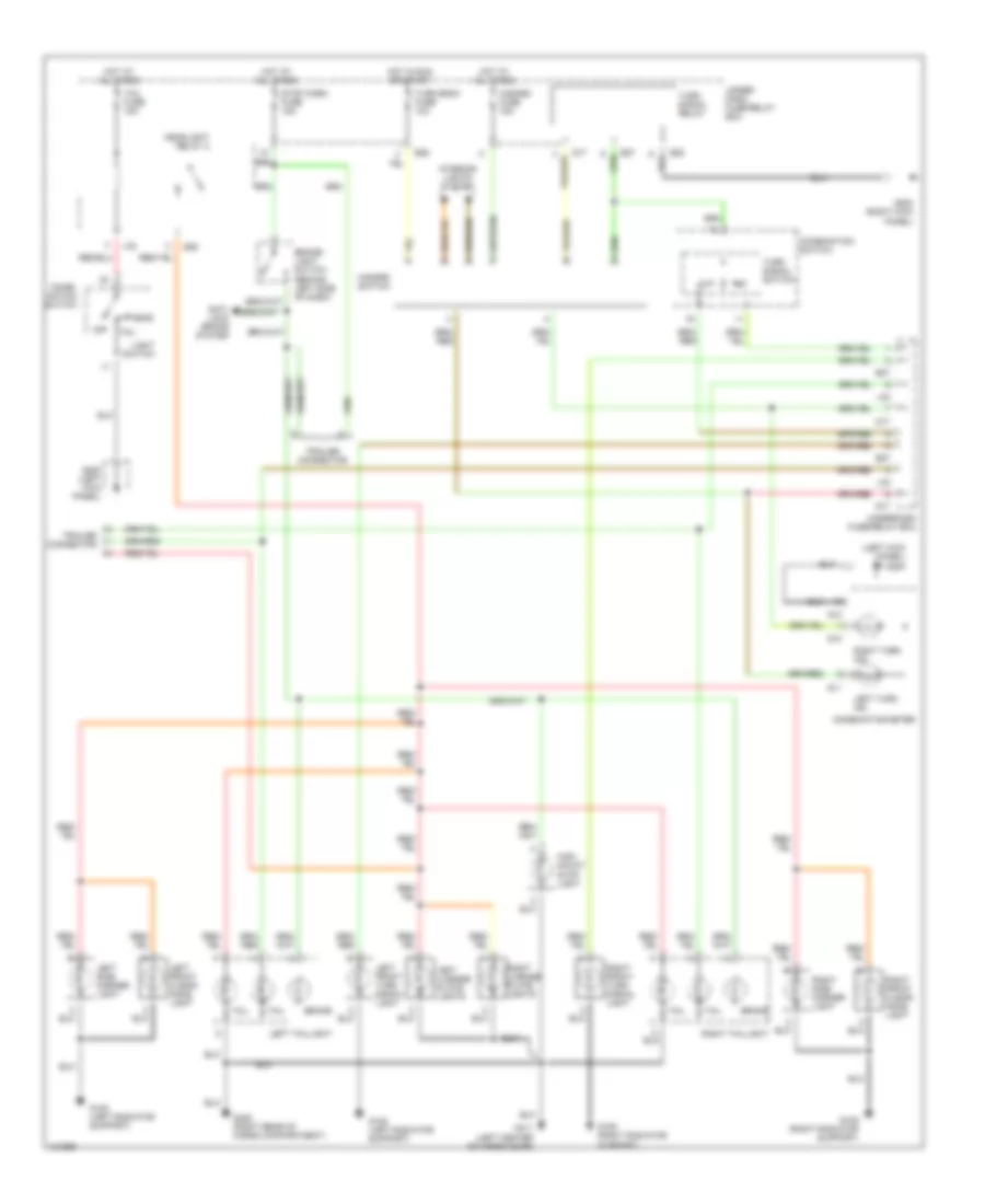 Exterior Lamps Wiring Diagram for Suzuki Vitara JS+ 1999