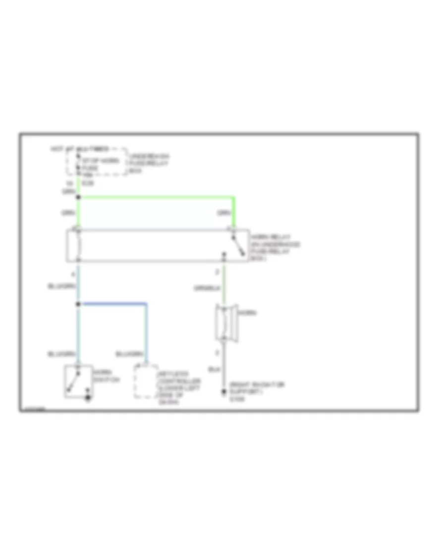 Horn Wiring Diagram for Suzuki Vitara JS+ 1999