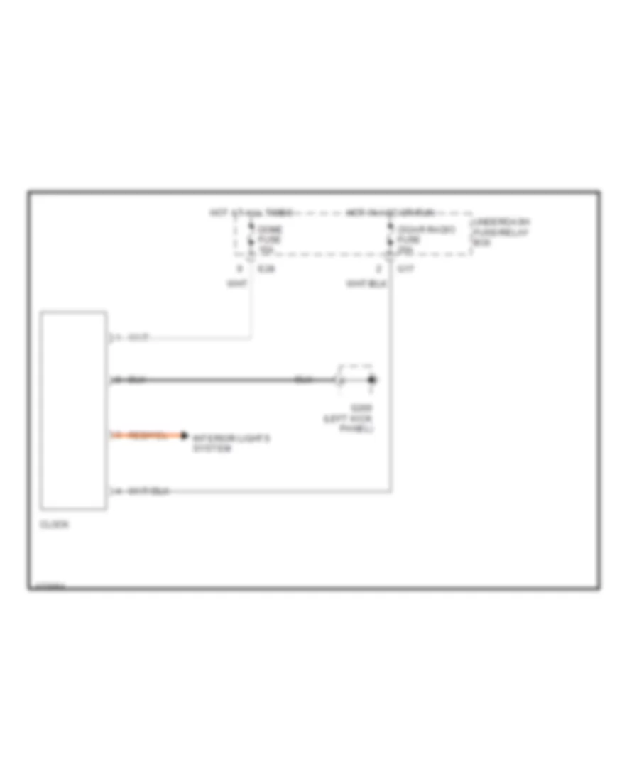 Clock Wiring Diagram for Suzuki Vitara JS+ 1999