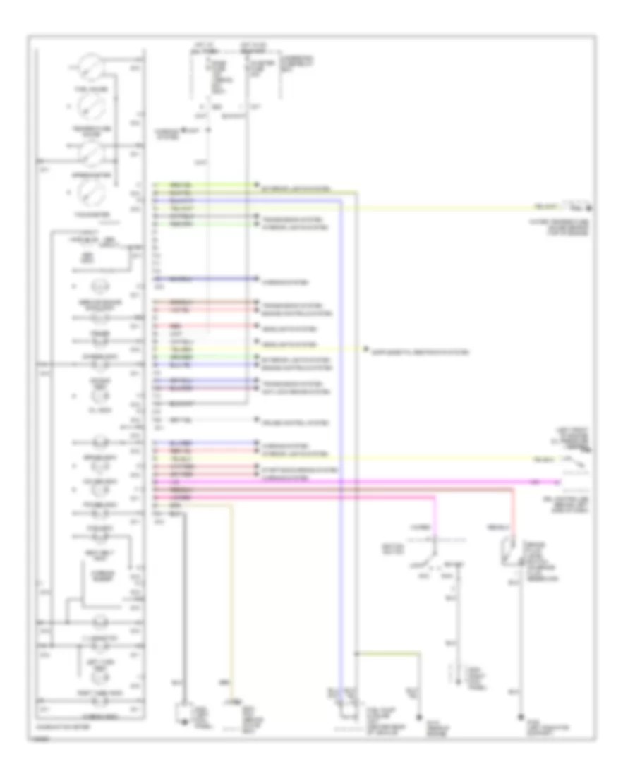 Instrument Cluster Wiring Diagram for Suzuki Vitara JS+ 1999