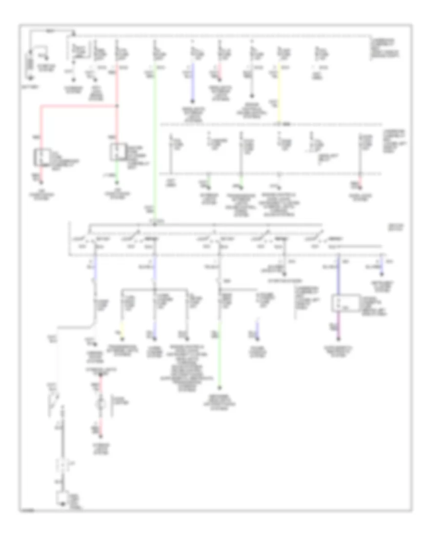 Power Distribution Wiring Diagram for Suzuki Vitara JS+ 1999
