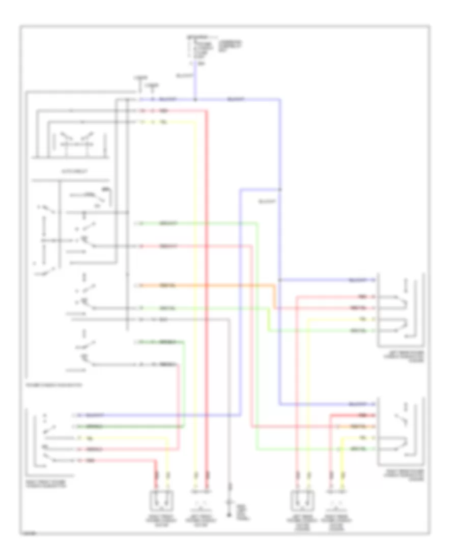 Power Window Wiring Diagram for Suzuki Vitara JS+ 1999