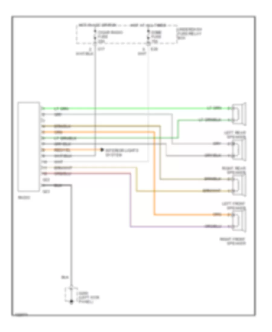 Radio Wiring Diagrams for Suzuki Vitara JS+ 1999