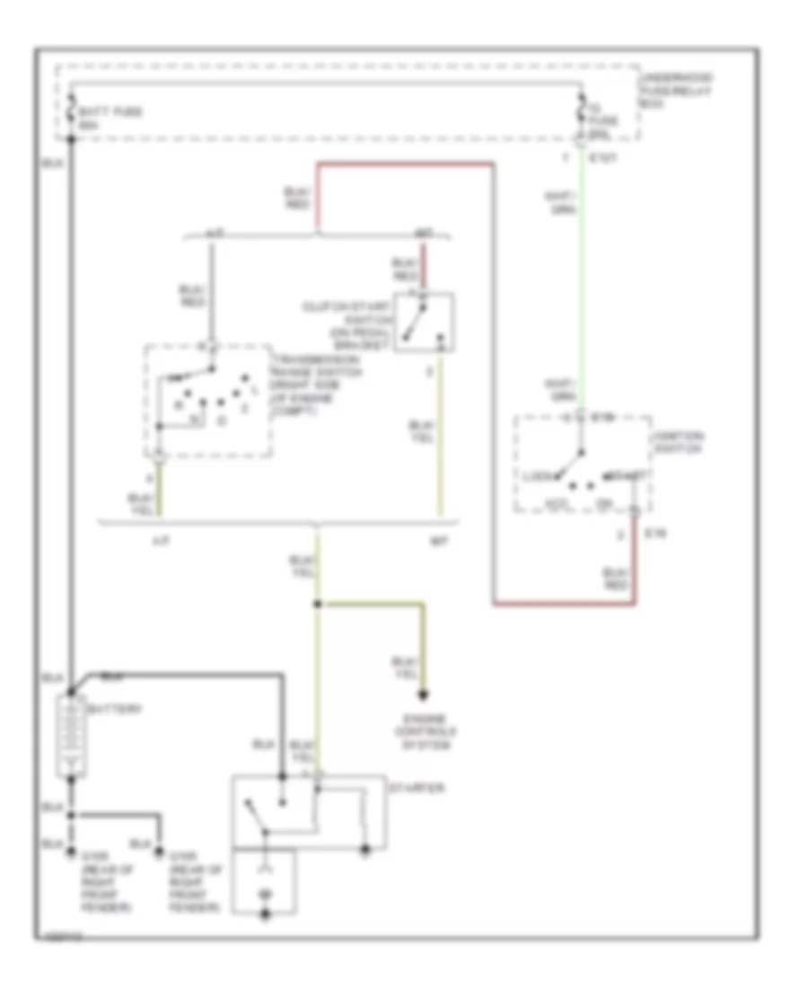 Starting Wiring Diagram for Suzuki Vitara JS+ 1999
