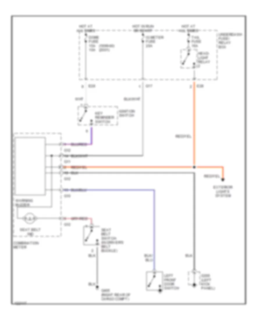 Warning System Wiring Diagrams for Suzuki Vitara JS+ 1999