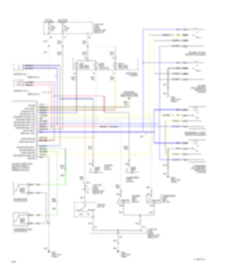 Passive Restraint Wiring Diagram for Suzuki Swift GS 1993