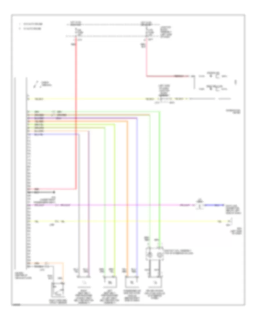 Supplemental Restraints Wiring Diagram without Advanced Air Bags for Suzuki SX4 SportBack 2010