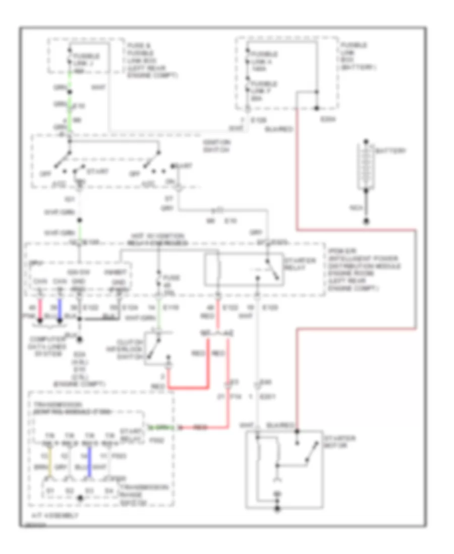 4 0L Starting Wiring Diagram without Clutch Interlock Cancel System for Suzuki Equator 2011