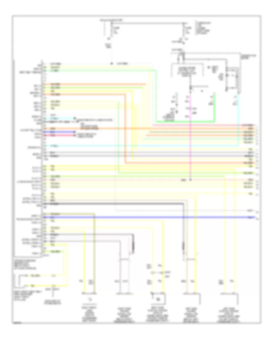 Supplemental Restraints Wiring Diagram 1 of 2 for Suzuki Equator 2011