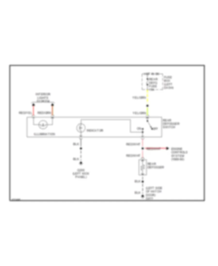 Defogger Wiring Diagram for Suzuki Sidekick JS 1994