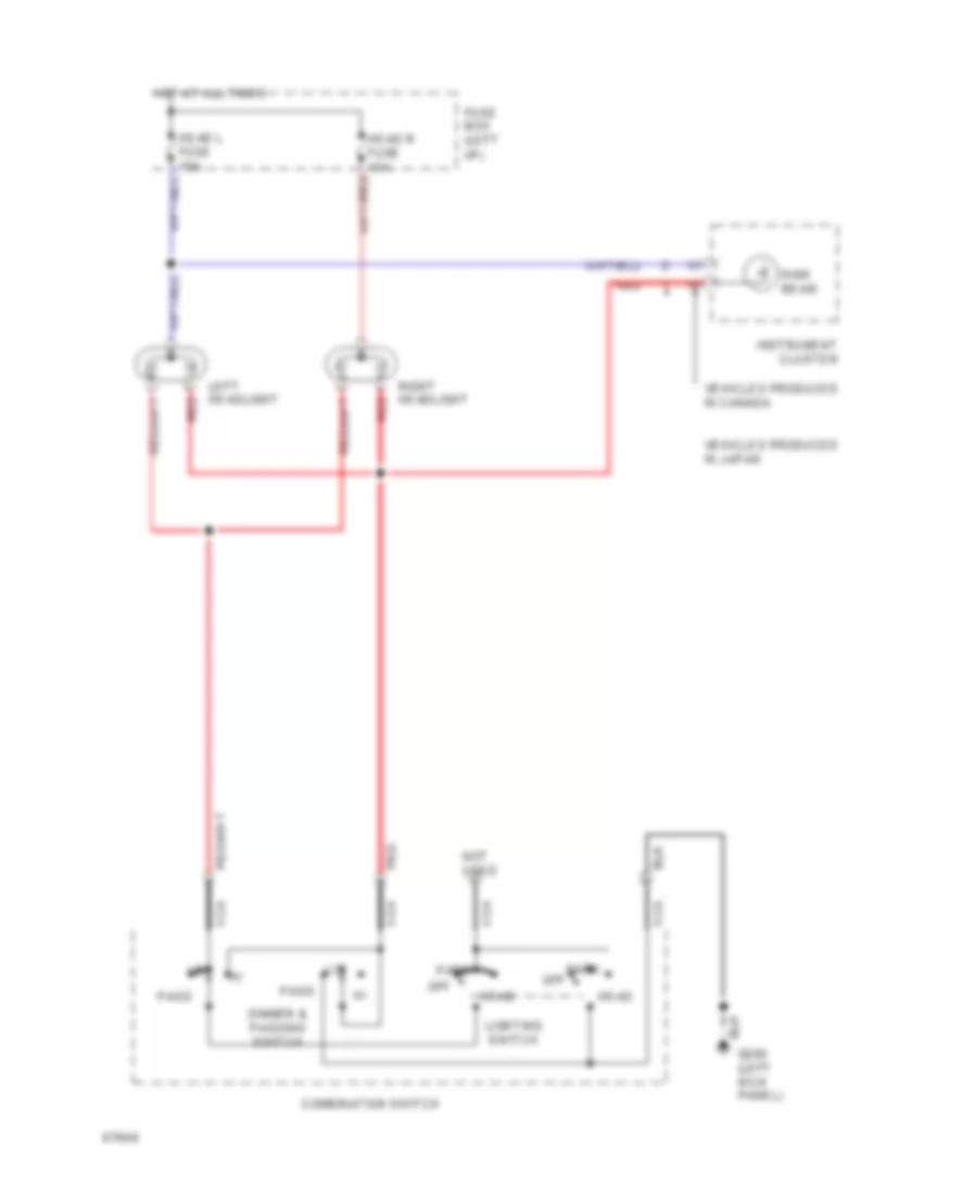 Headlight Wiring Diagram without DRL for Suzuki Sidekick JS 1994