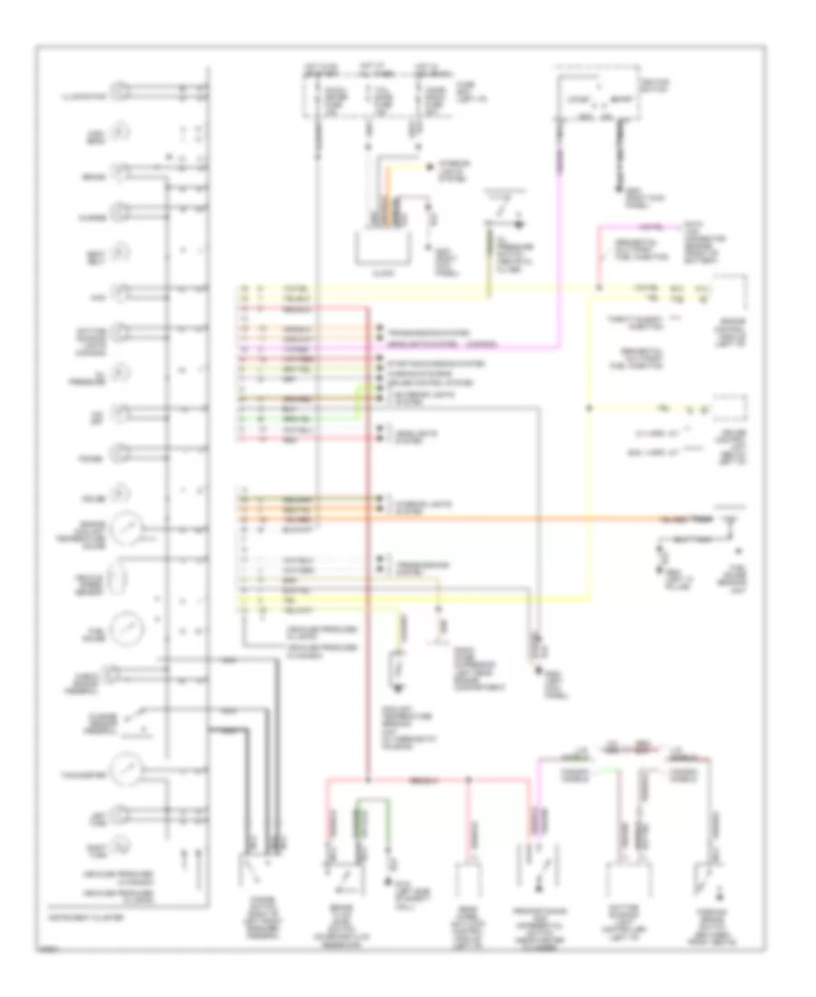 Instrument Cluster Wiring Diagram for Suzuki Sidekick JS 1994