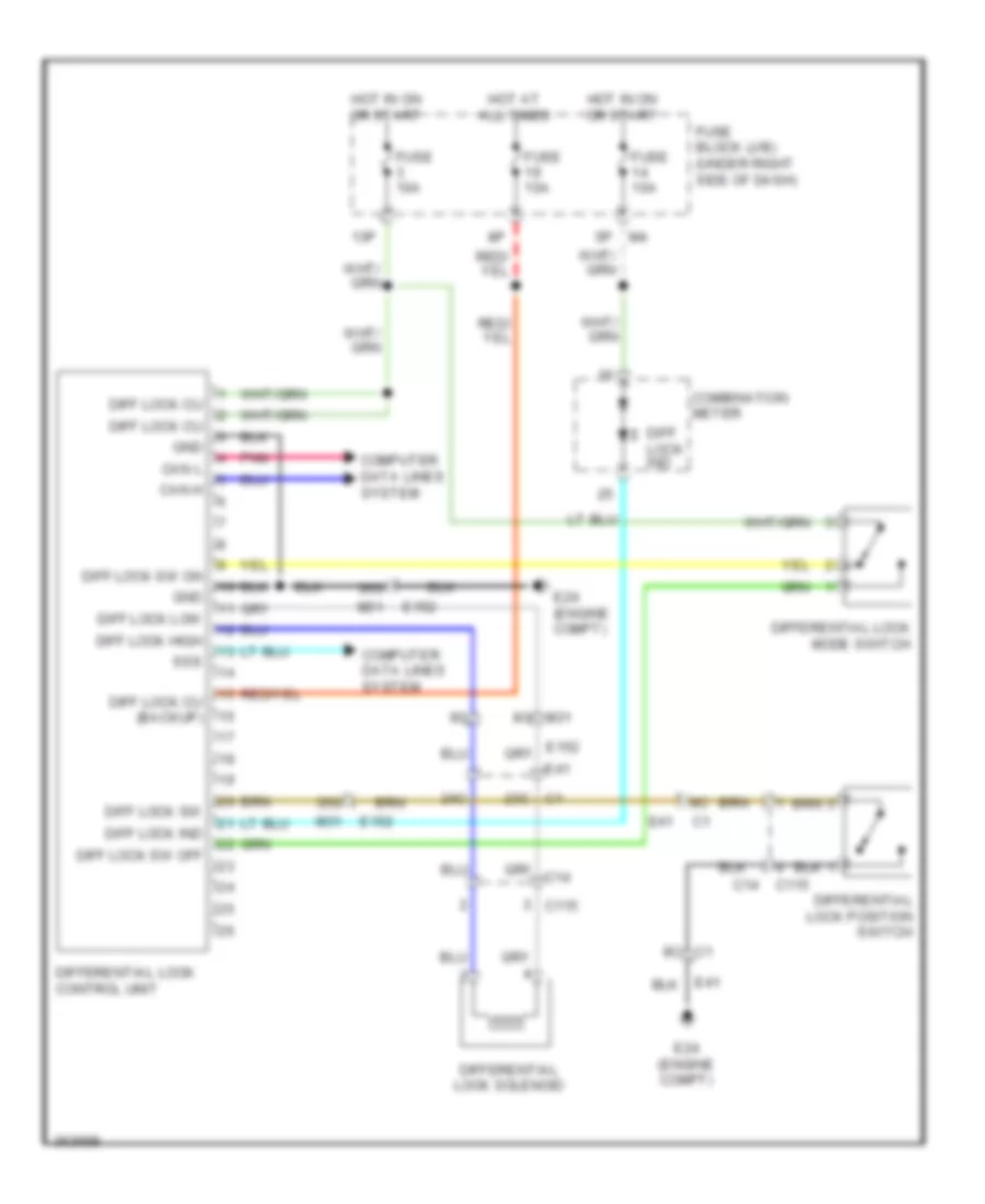 Differential Lock Wiring Diagram for Suzuki Equator Premium 2011