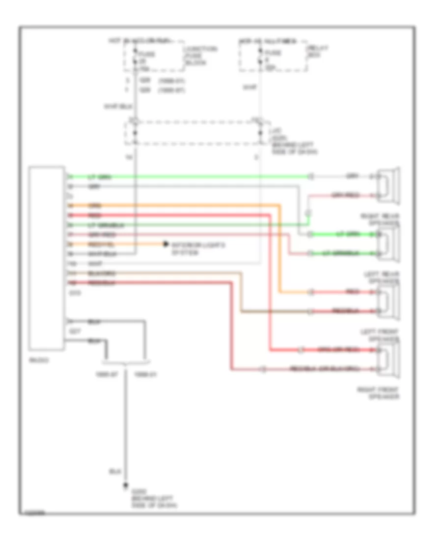 Radio Wiring Diagrams for Suzuki Esteem GLX+ 2000