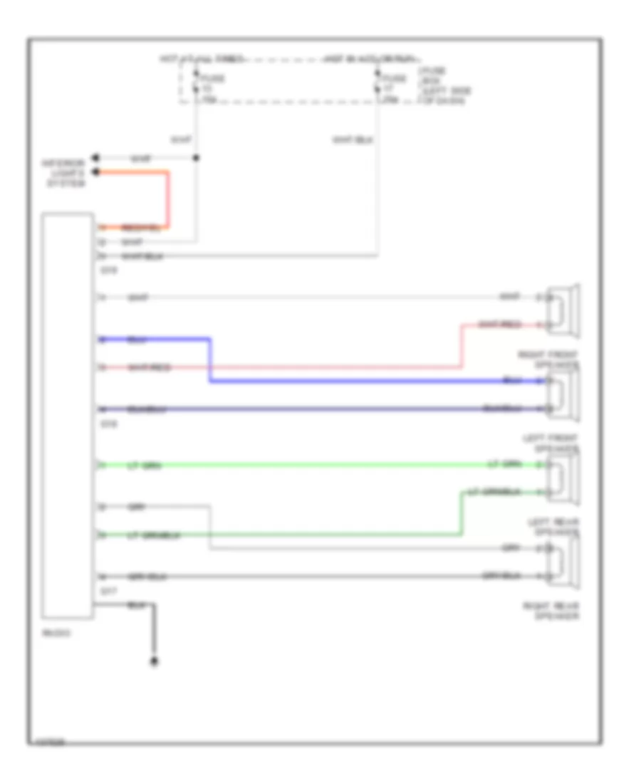 Radio Wiring Diagrams for Suzuki Sidekick JX 1994