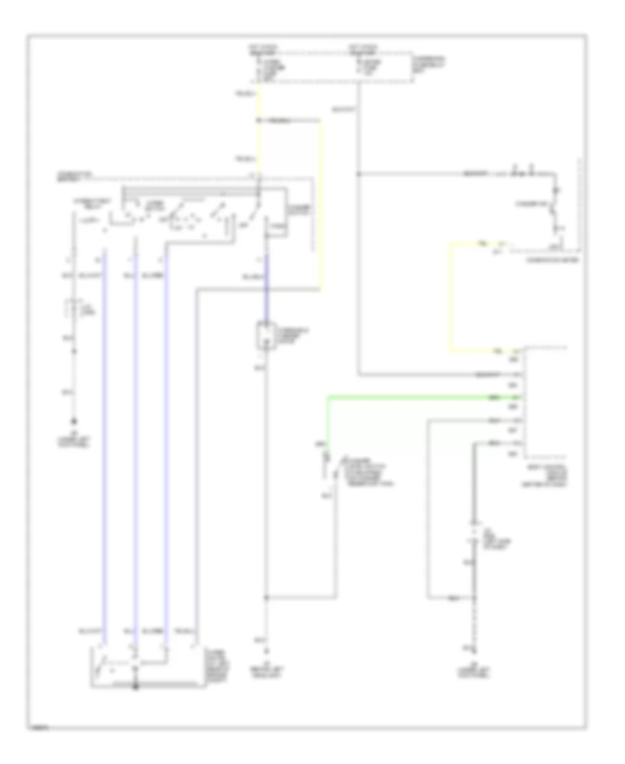 Электросхема передних стеклоочистителей дворников и омывателя лобового стекла для Suzuki XL-7 LX 2005