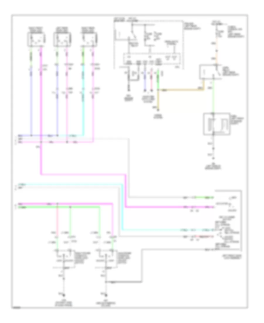 Door Lock  Keyless Entry Wiring Diagram Crew Cab 2 of 2 for Suzuki Equator Sport 2011