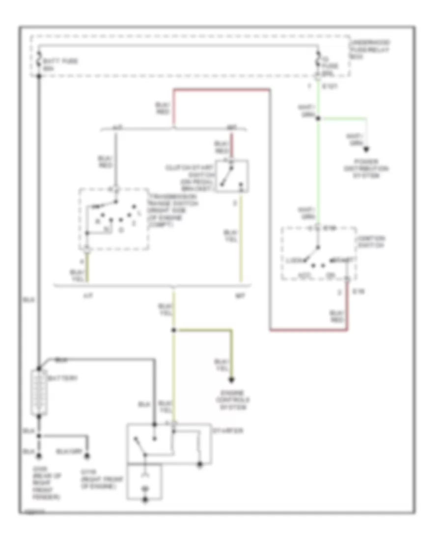 Starting Wiring Diagram for Suzuki Grand Vitara JLS+ 2000