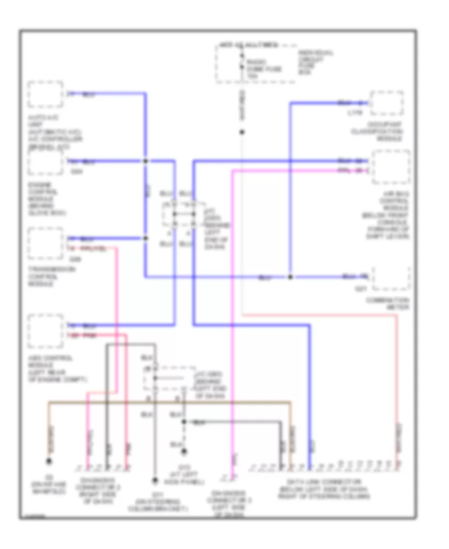 Computer Data Lines Wiring Diagram for Suzuki Aerio 2006