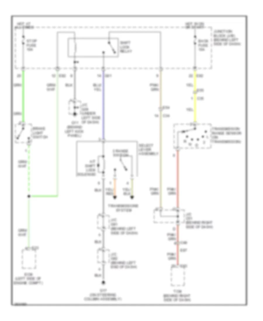 Shift Interlock Wiring Diagram for Suzuki Grand Vitara Limited 2011