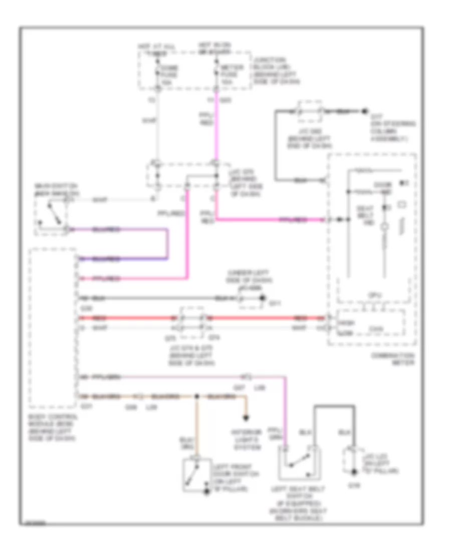 Chime Wiring Diagram for Suzuki Grand Vitara Limited 2011