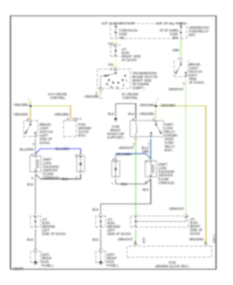 Shift Interlock Wiring Diagram for Suzuki Grand Vitara JLX+ 2000
