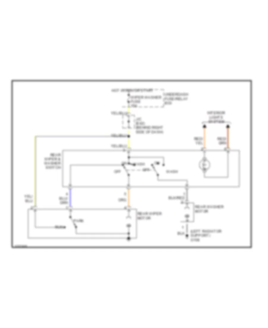 Rear WiperWasher Wiring Diagram for Suzuki Grand Vitara JLX+ 2000