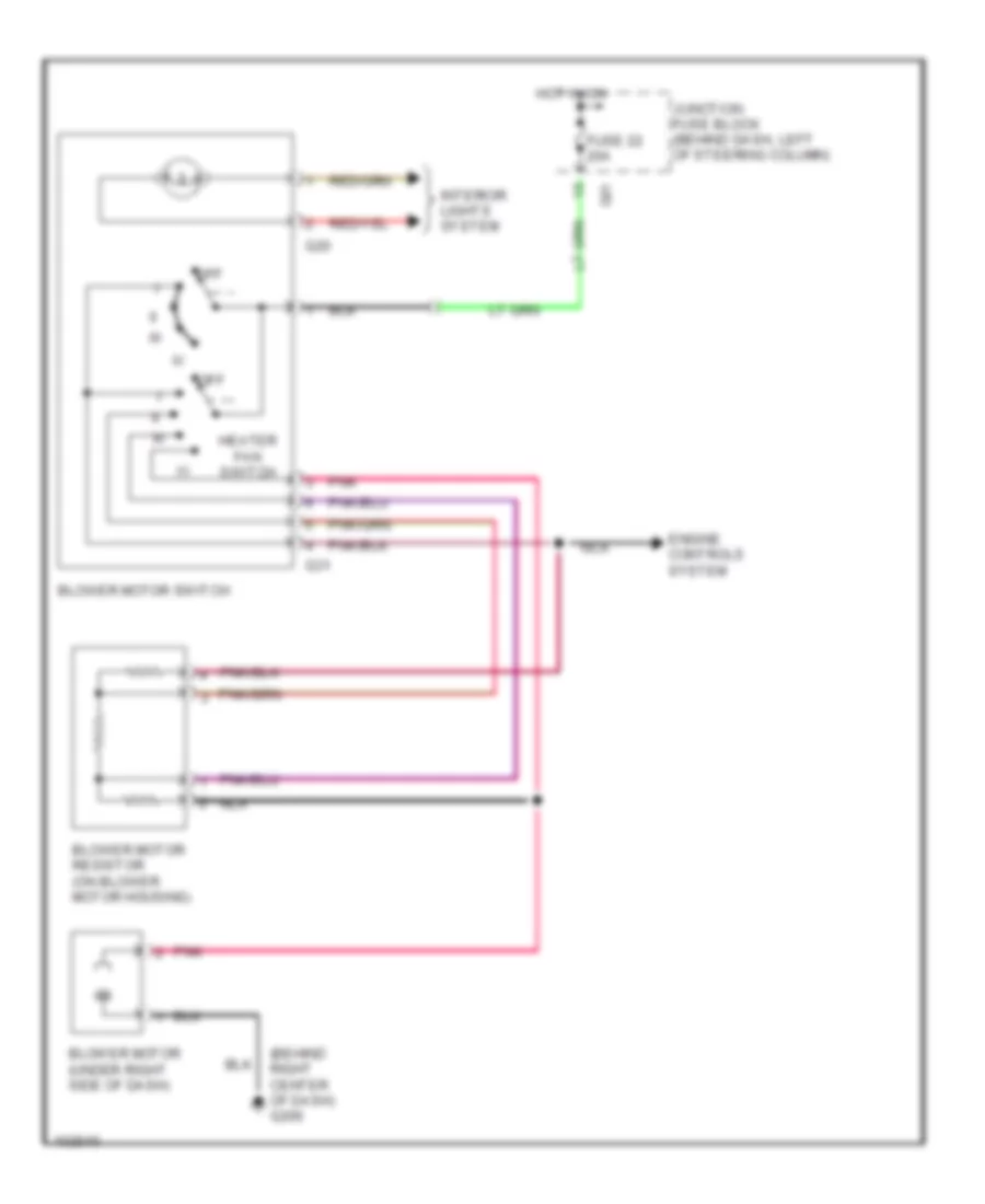 Heater Wiring Diagram for Suzuki Swift GA 2000