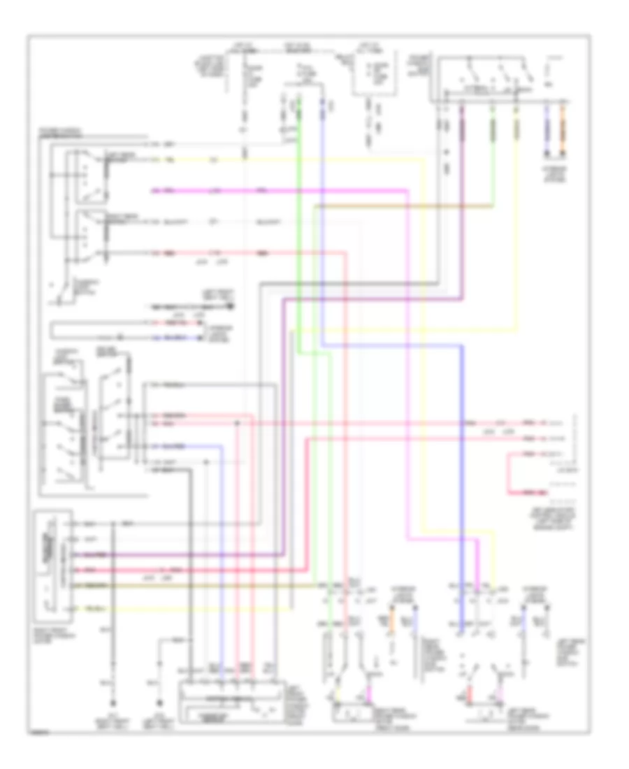Power Windows Wiring Diagram for Suzuki Kizashi SE 2011