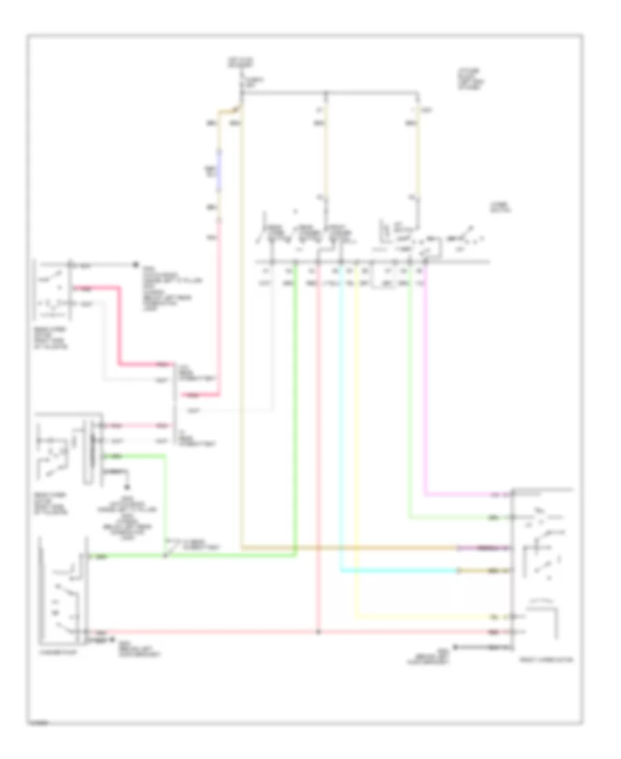 Электросхема стеклоочистителя, дворников и омывателя, Универсал для Suzuki Forenza Premium 2006