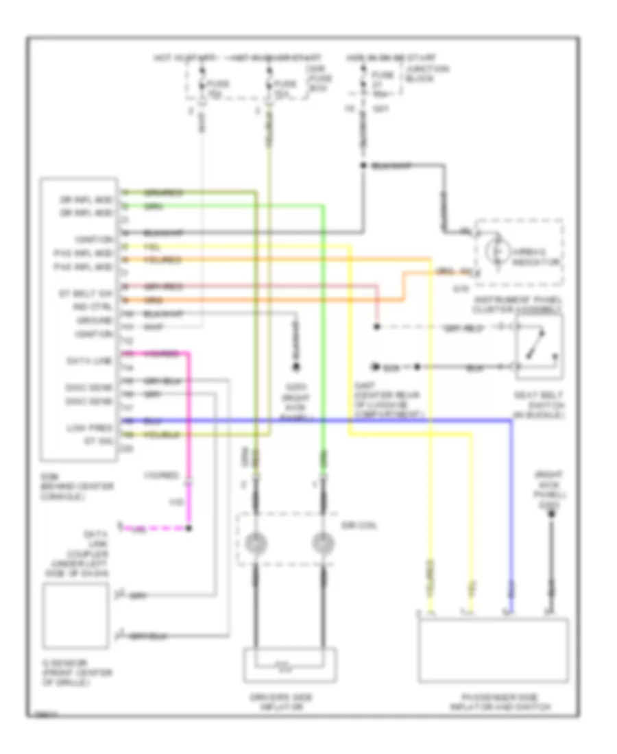 Supplemental Restraint Wiring Diagram for Suzuki Swift 1995